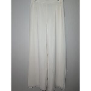 Vintage R&M Richards Cream Chiffon Overlay Wide Leg High Waist Pants Size 12